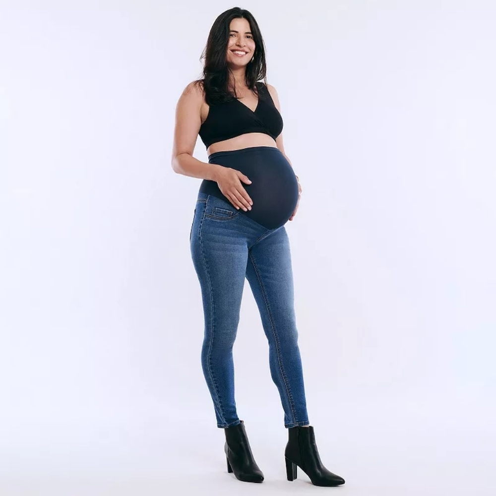 NWT Motherhood Maternity Secret Fit Belly Skinny Jeans XL Medium Wash